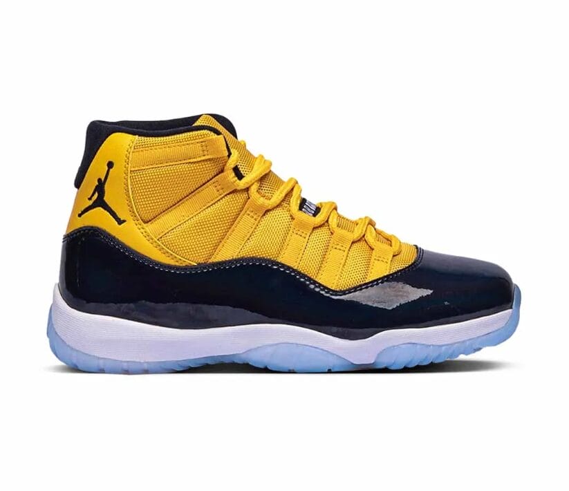 Air Jordan 11 Black Yellow Shoes Sneakers