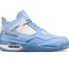 OW x AJ 4 Ice Blue Shoes Sneakers
