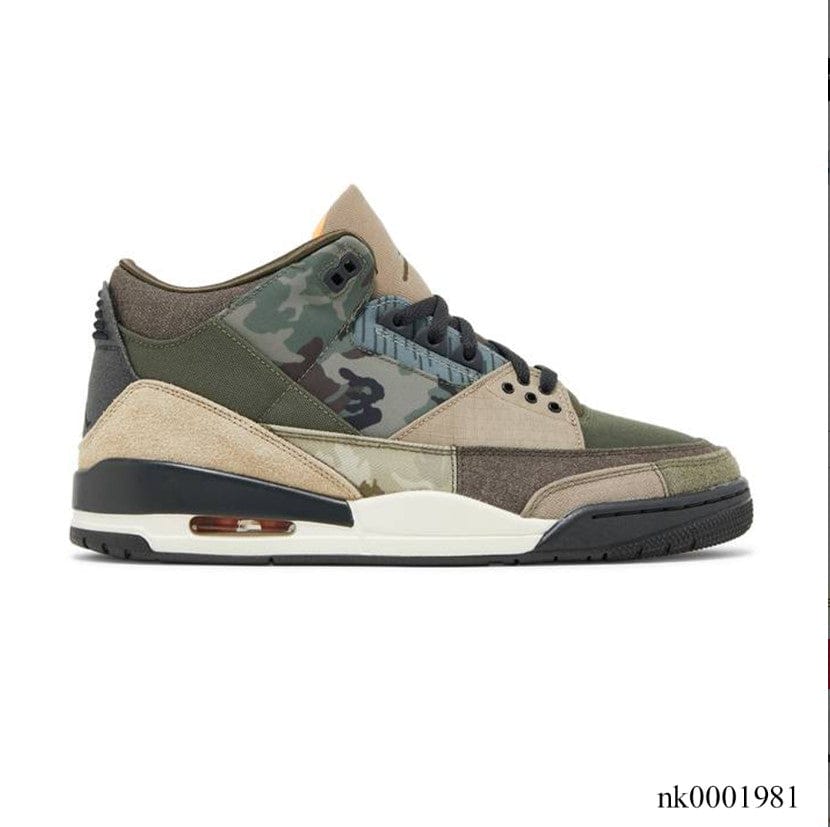 Air Jordan 3 Retro Patchwork Camo Shoes Sneakers