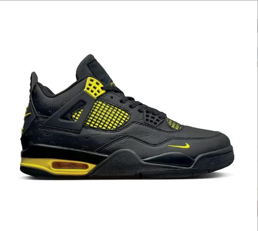 Nigel Sylvester x Kobe Bryant x Air Jordan 4 Thunder Shoes Sneakers