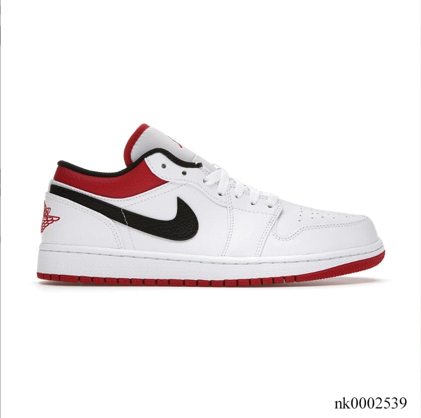 Air Jordan 1 Low White University Red Black Shoes Sneakers