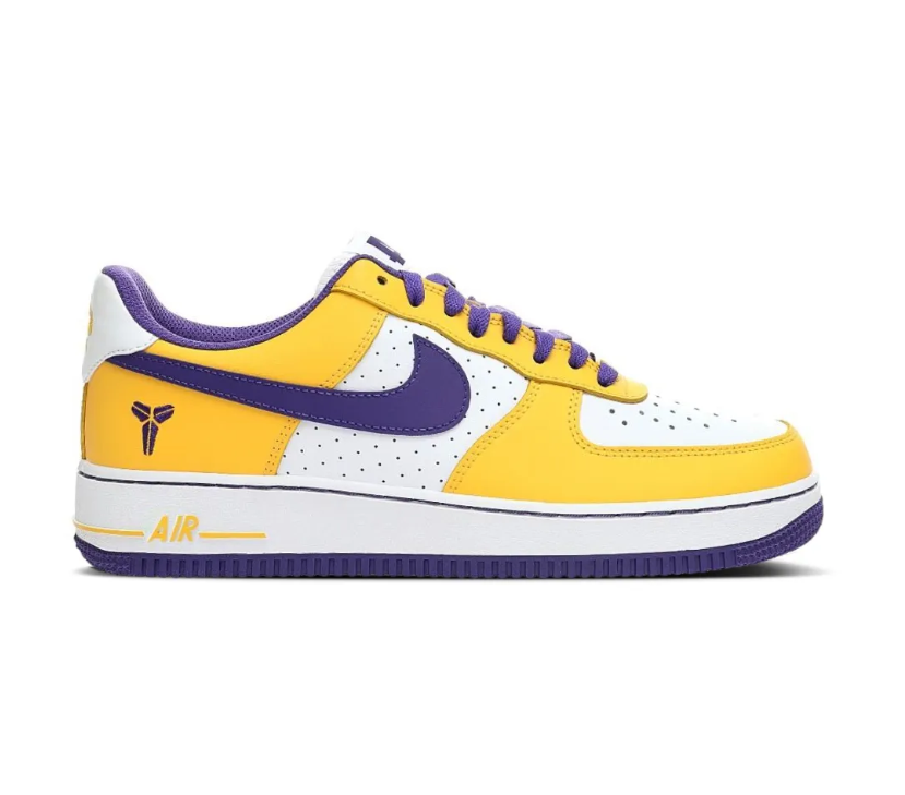Kobe Bryant x AF 1 Low White Purple Yellow Shoes Sneaker