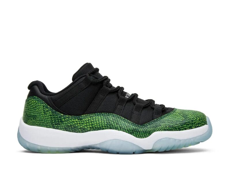 AJ 11 Low Green Snakeskin Shoes Sneakers