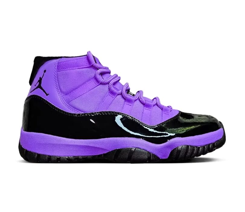 Air Jordan 11 Black Purple Shoes Sneakers