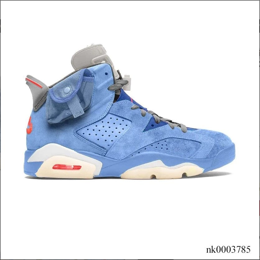 Air Jordan 6 x Travis Scott Houston Oilers Light Blue Shoes Sneakers