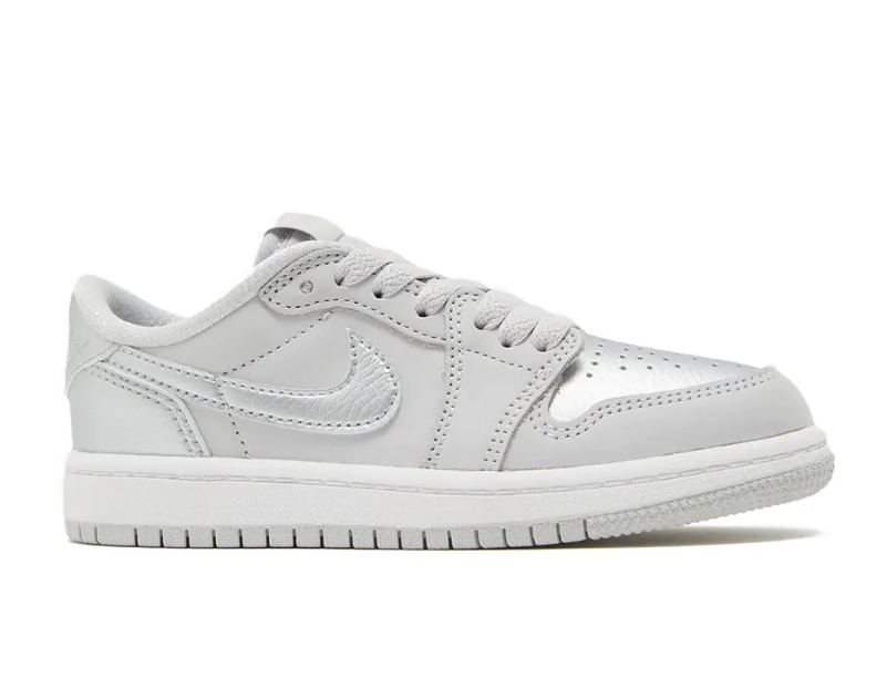 AJ 1 Low OG Metallic Silver Shoes Sneakers