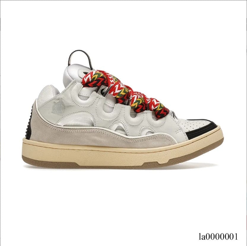 Lanvin Leather Curb White Ivory Shoes Sneakers