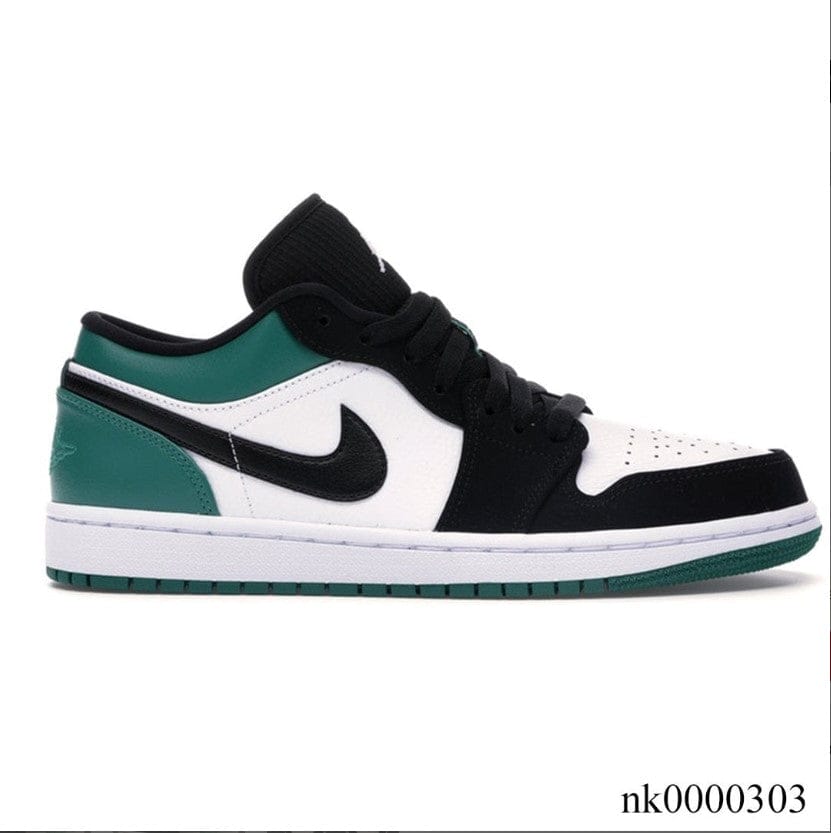 Air Jordan 1 Low White Black Mystic Green Shoes Sneakers