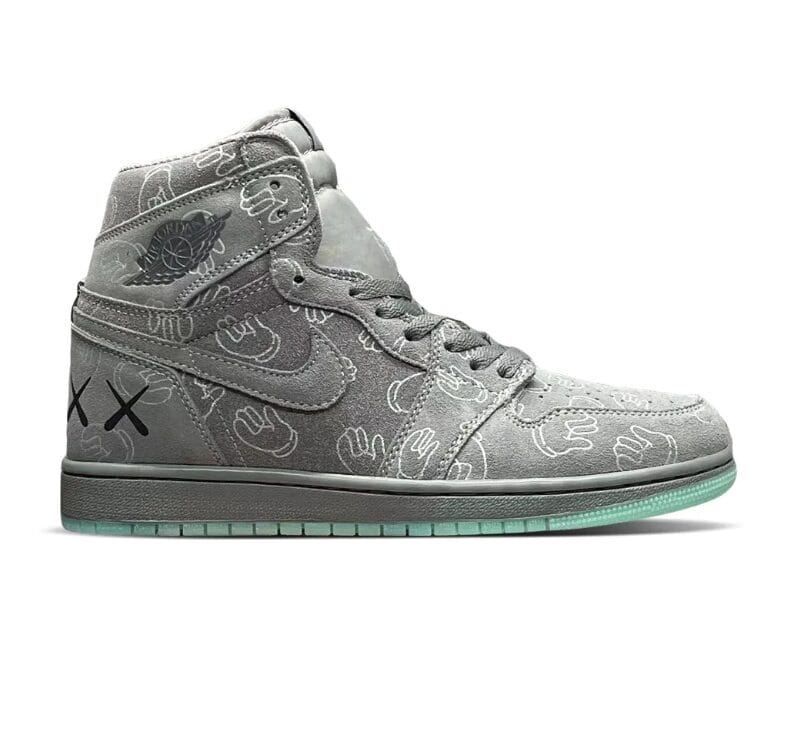 KAWS x Air Jordan 1 High Cool Grey Shoes Sneakers
