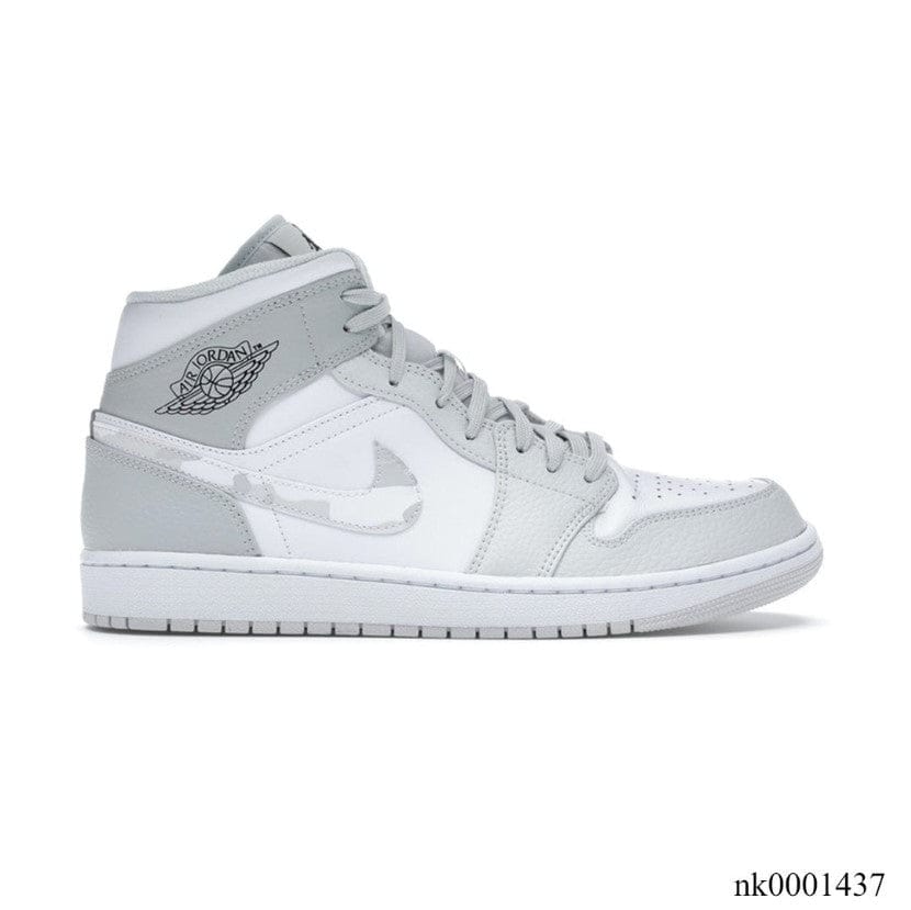 Air Jordan 1 Mid Grey Camo Shoes Sneakers