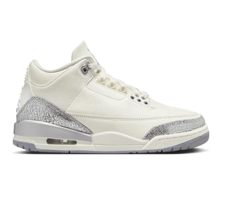 Air Jordan 3 SailMetallic Silver Shoes Sneakers