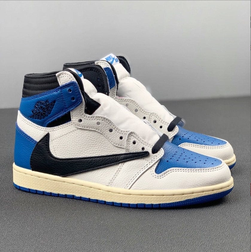 Travis Scott x Fragment xAir Jordan 1 High “Military Blue” Shoes Sneakers