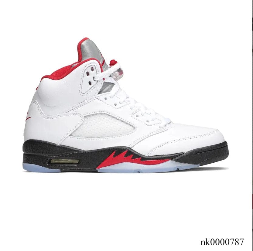 Air Jordan 5 Fire Red Silver Tongue (2020) Shoes Sneakers