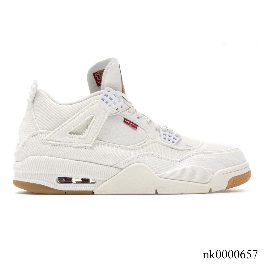 Air Jordan 4 Retro Levi's White (Levi's Tag) Shoes Sneakers