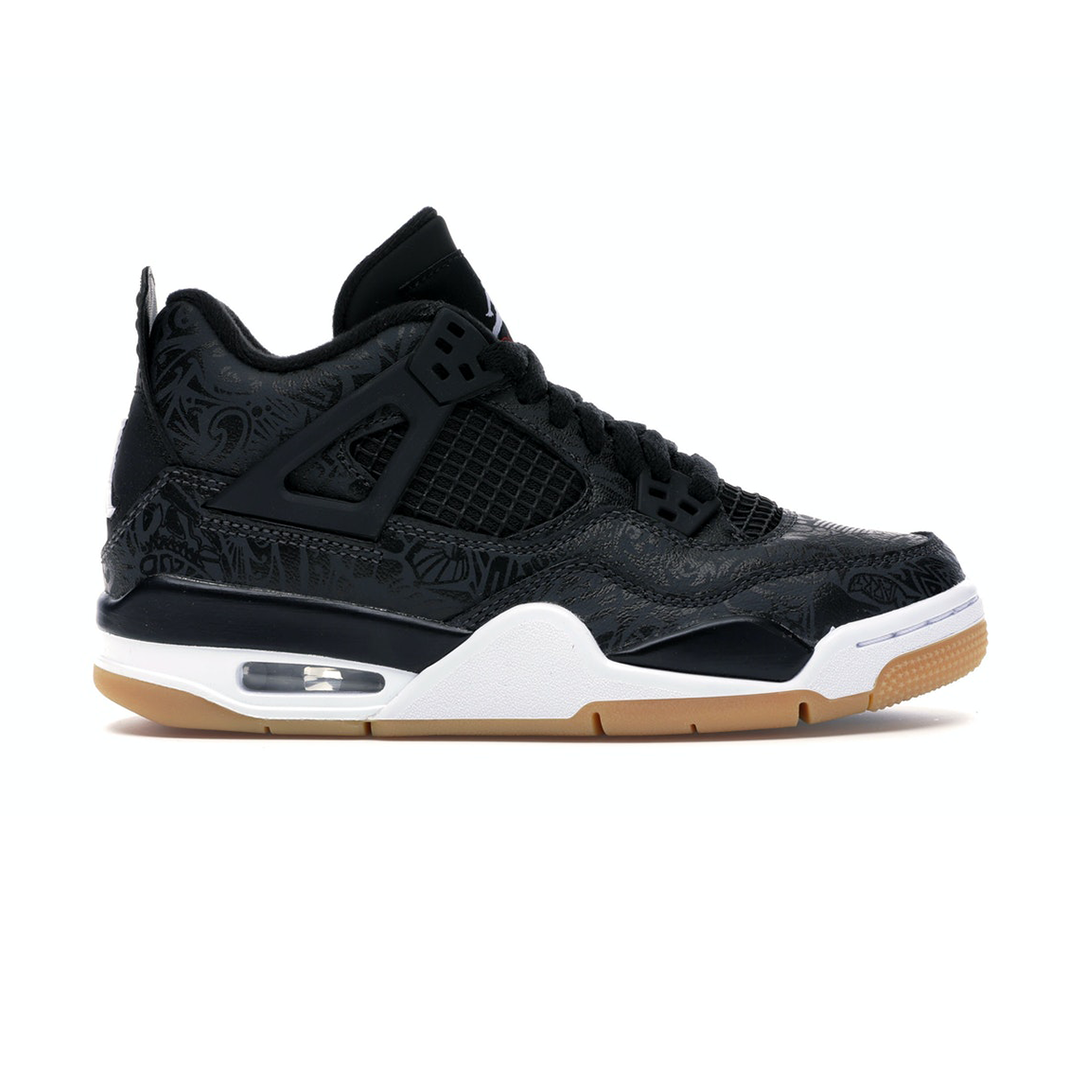 Air Jordan 4 Retro Laser Black Gum Shoes Sneakers