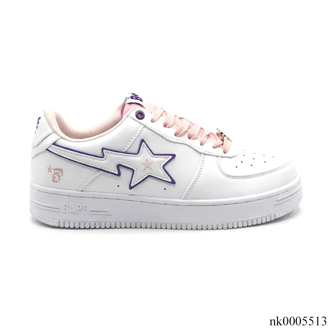 A Bathing Ape Bape Sta BAPY White Pink Shoes Sneakers