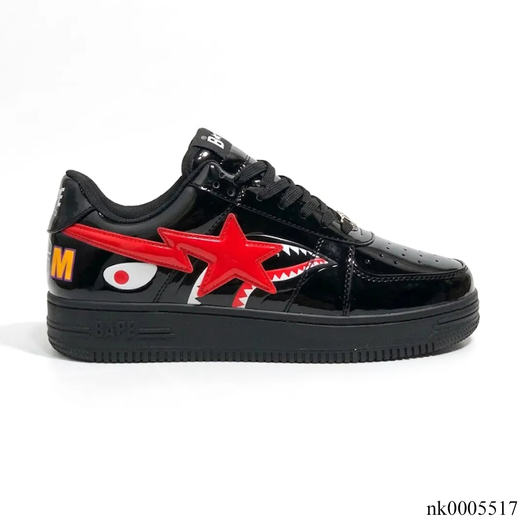 A Bathing Ape Bape Sta Low Shark Black Shoes Sneakers