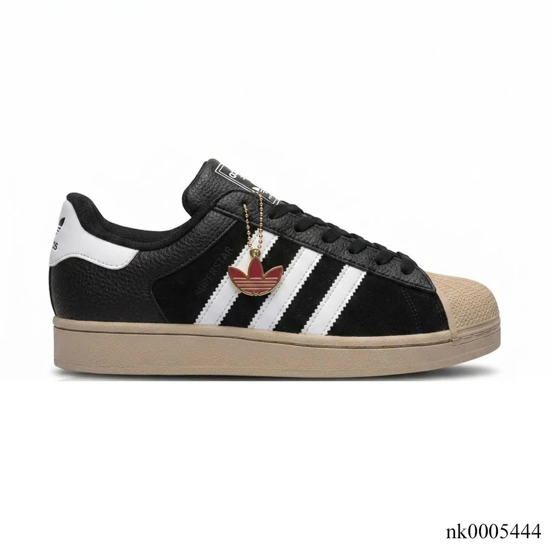 AD Superstar II Core Black / Core White / Khaki Three Shoes Sneakers