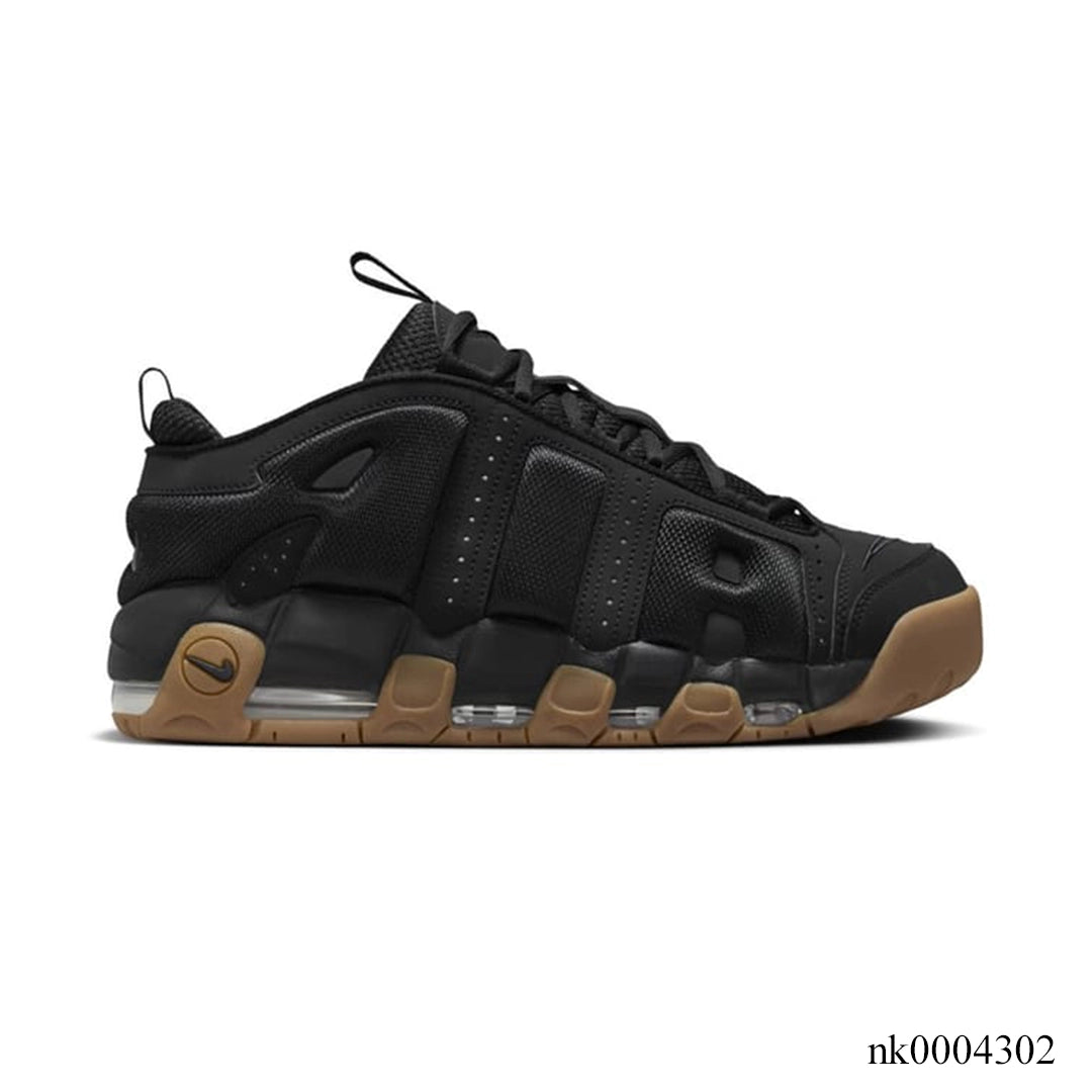 Air More Uptempo Low Black/Gum Shoes Sneakers