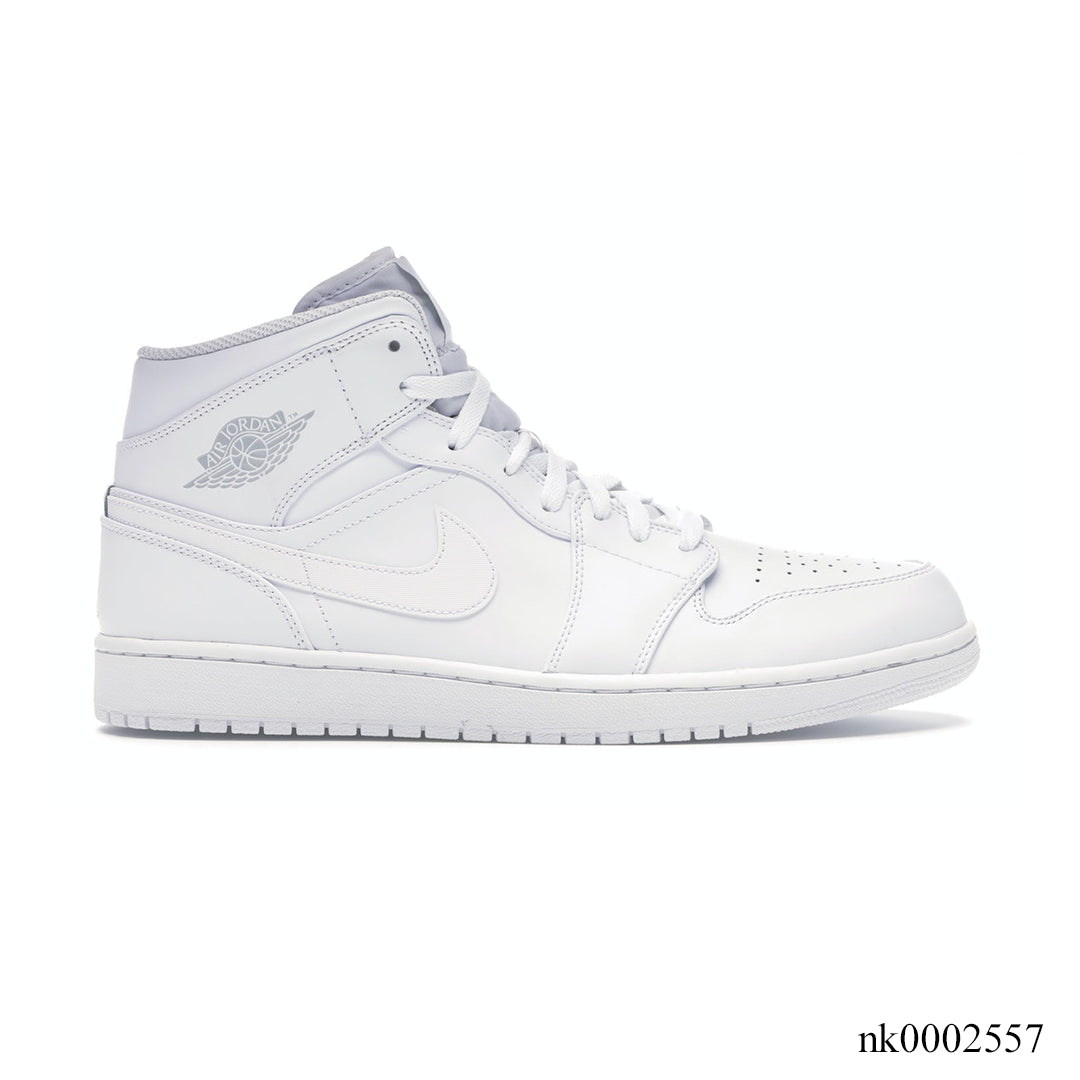 Air Jordan 1 Mid White/Pure Platinum Shoes Sneakers