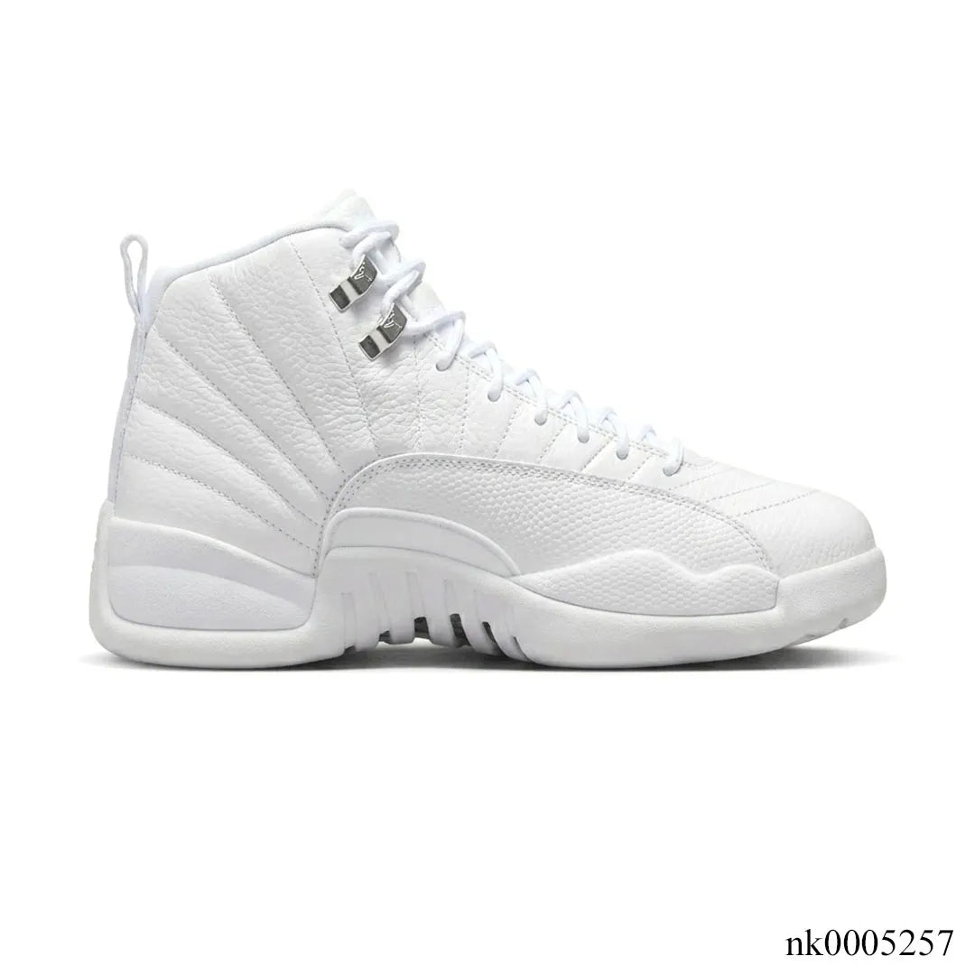 Air Jordan 12 Retro All White Shoes Sneakers