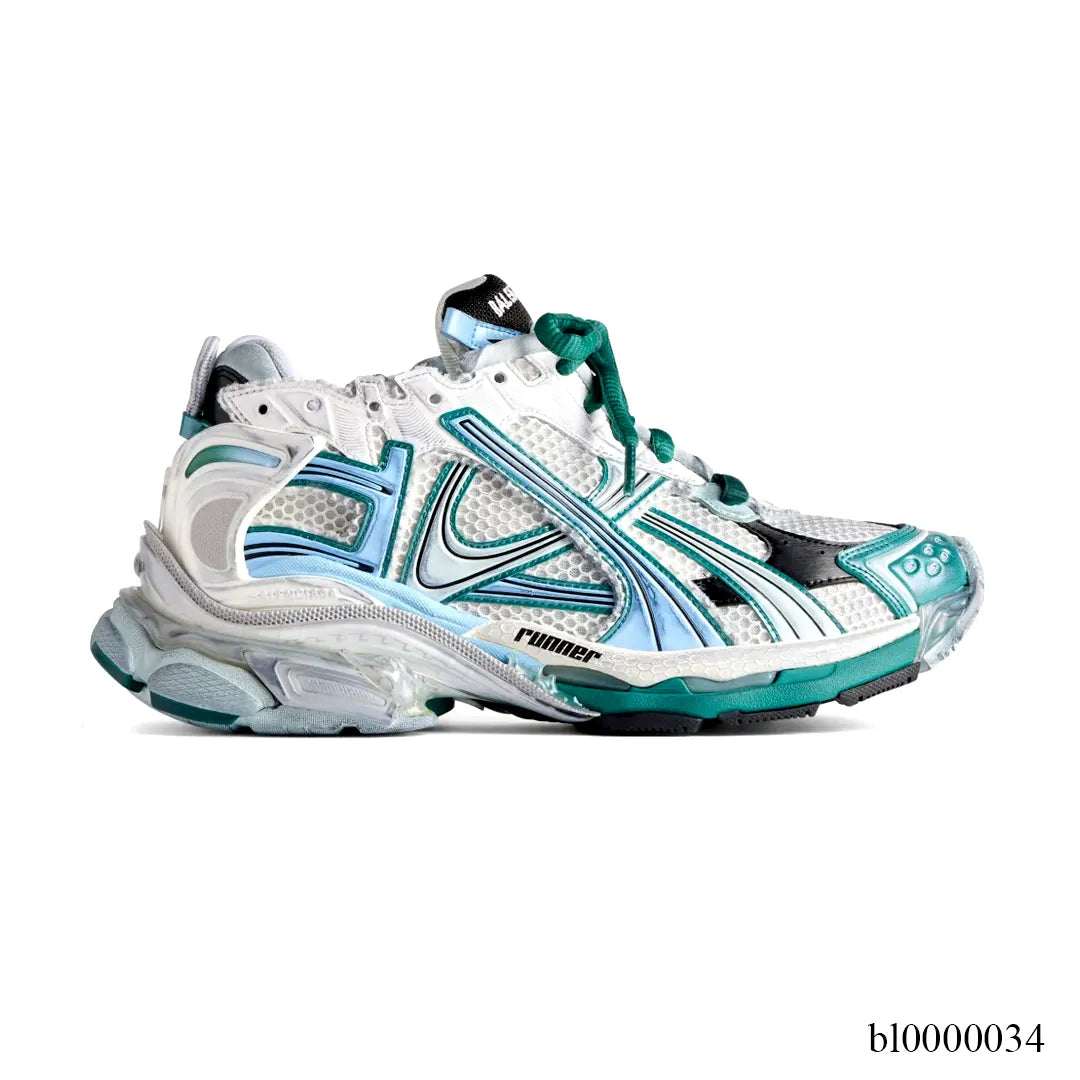 BLCG Runner White Teal Green Blue Shoes Sneakers