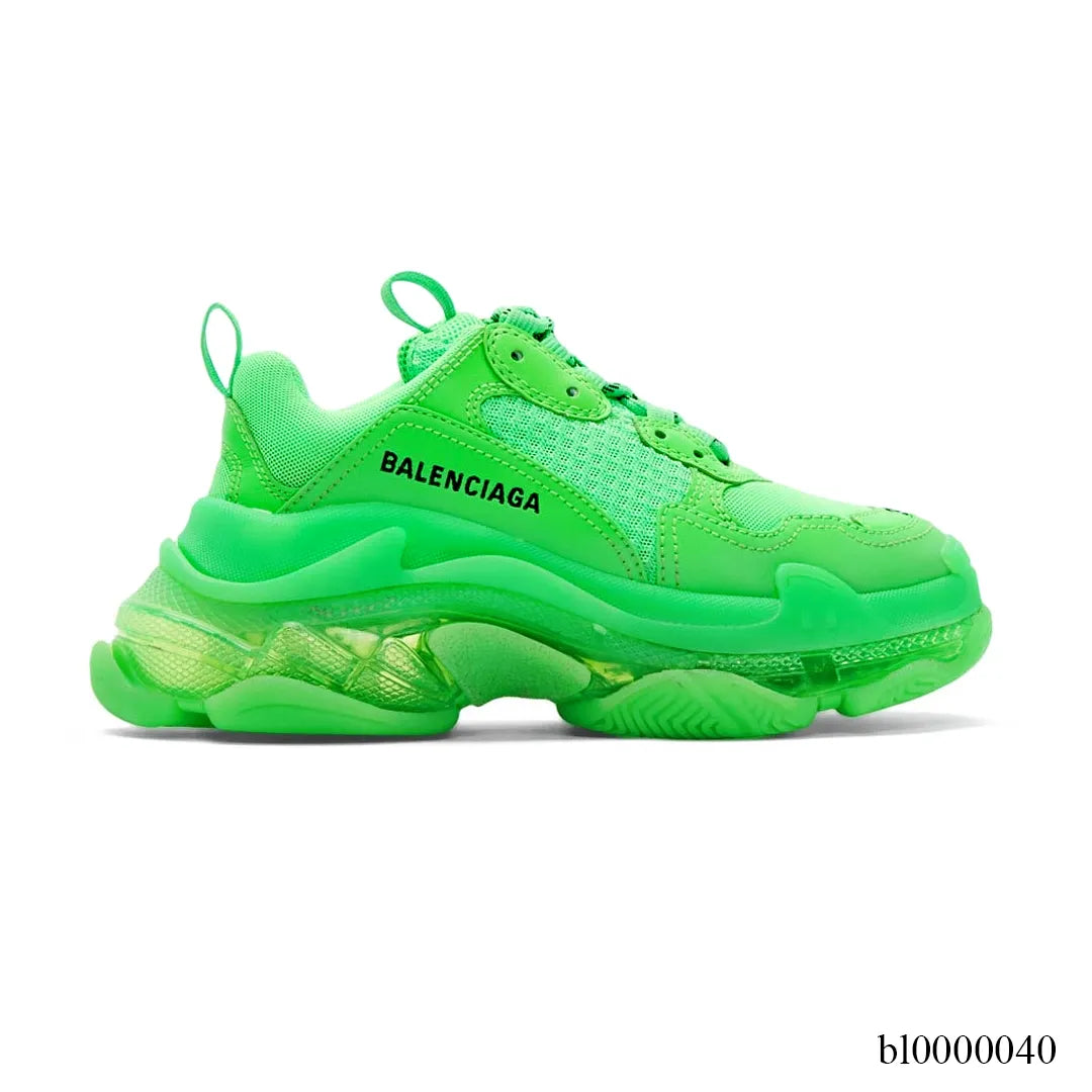 BLCG Triple S Clear Sole Neon Green Shoes Sneakers