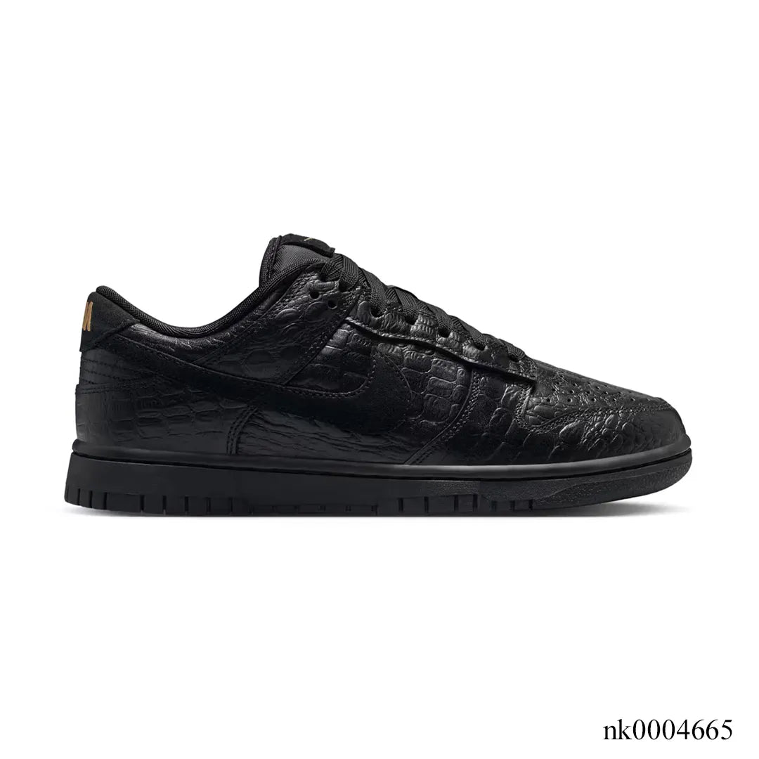 Dunk Low Black Croc Skin Shoes Sneakers