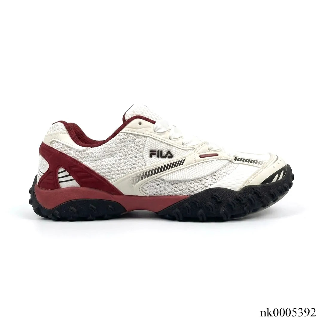 FL Echappe 2 White and Wine-Red Shoes Sneakers