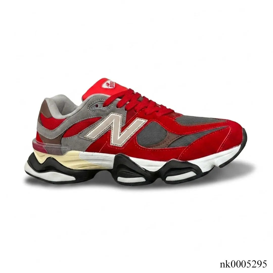 NB 9060 Red and Grey Unisex Chunky Shoes Sneakers