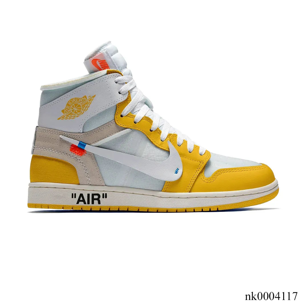 OW x Air Jordan 1 High OG Canary Shoes Sneakers