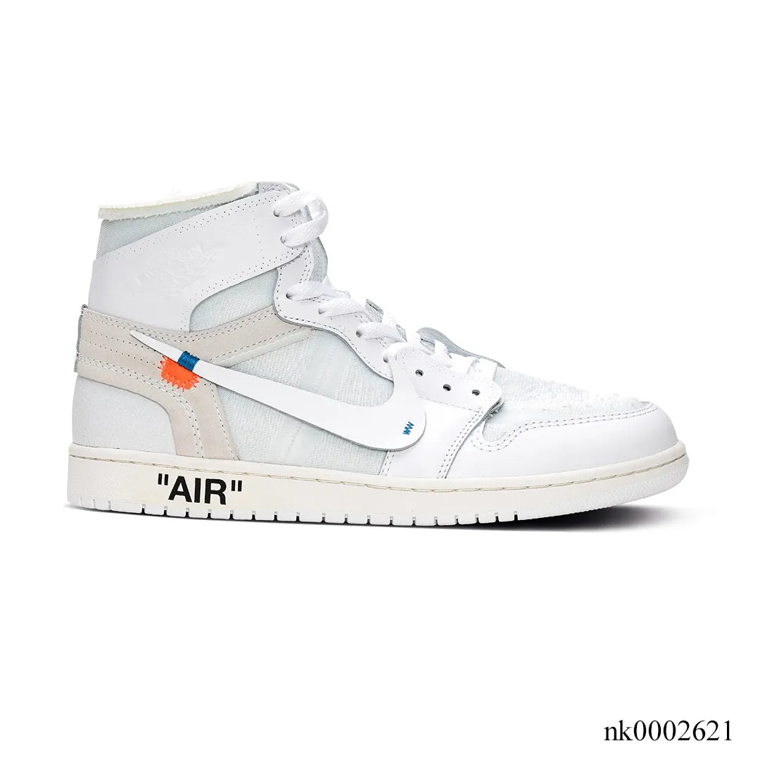 OW x Air Jordan 1 High White Shoes Sneakers