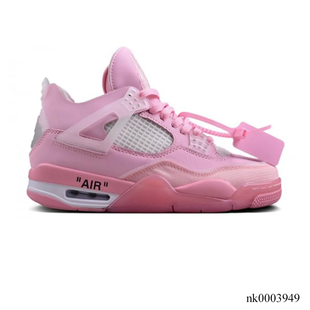 OW X Air Jordan 4 Pink Shoes Sneakers