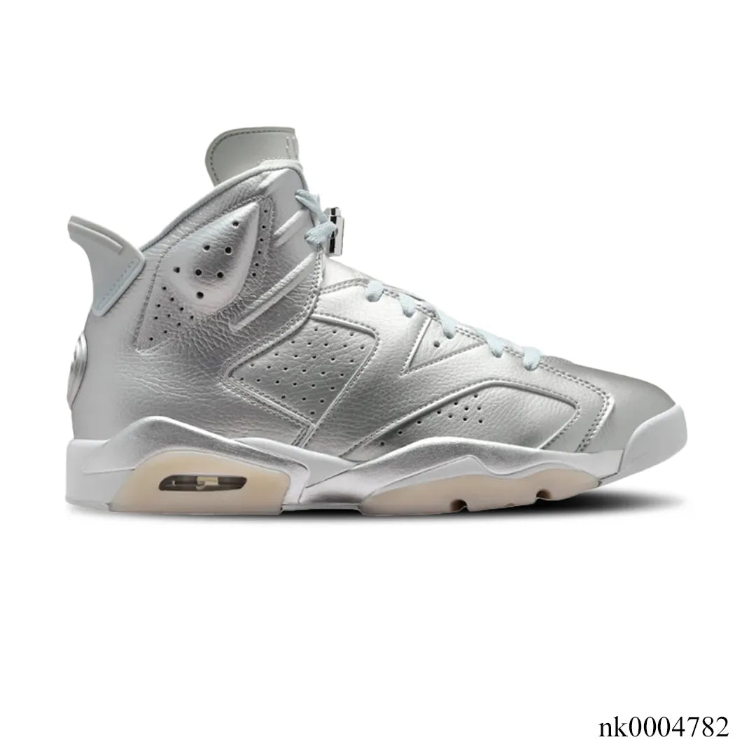 PSG x Air Jordan 6 Metallic Silver Shoes Sneakers