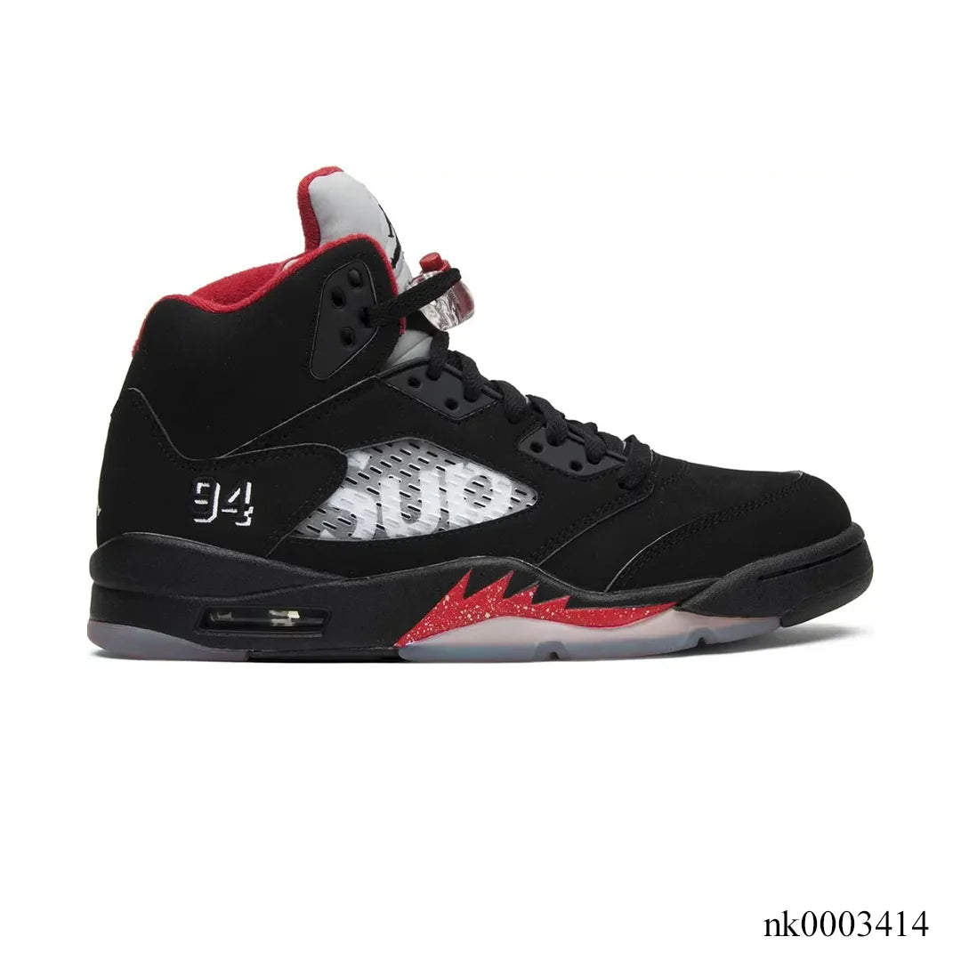 SUP x Air Jordan 5 Black Shoes Sneakers
