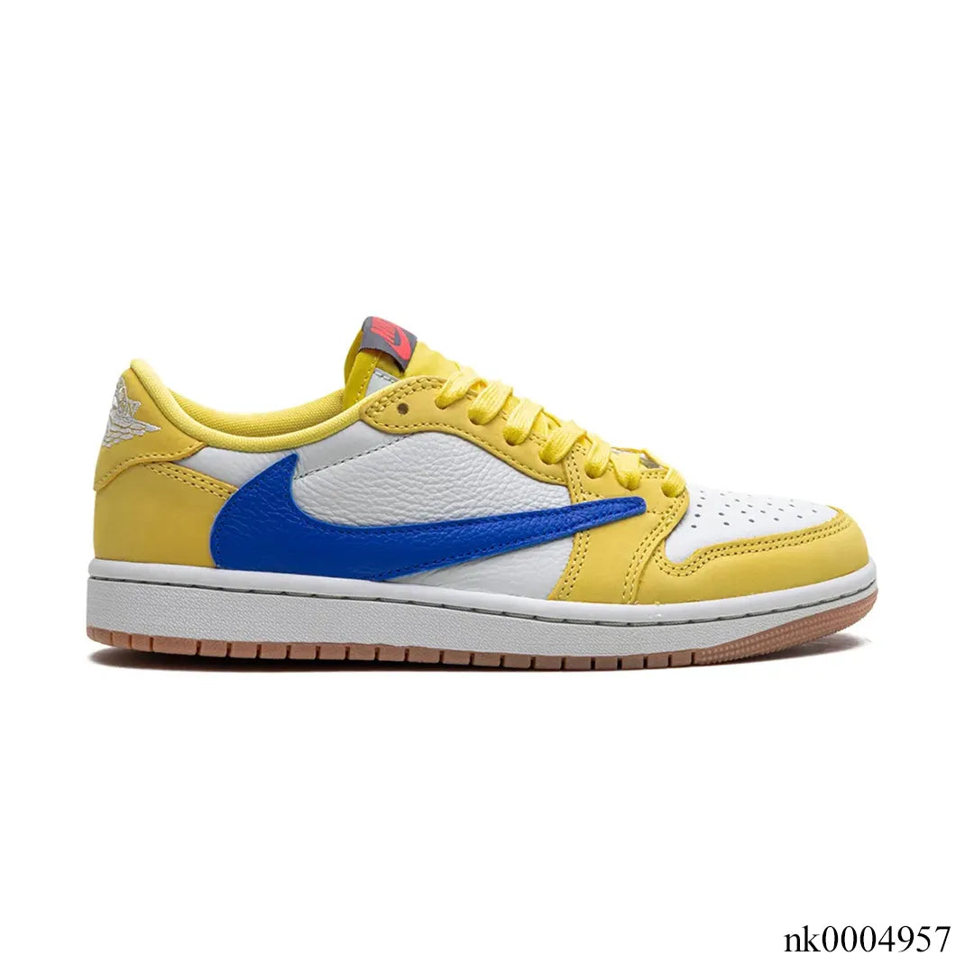 Travis Scott x Air Jordan 1 Retro Low Canary Shoes Sneakers