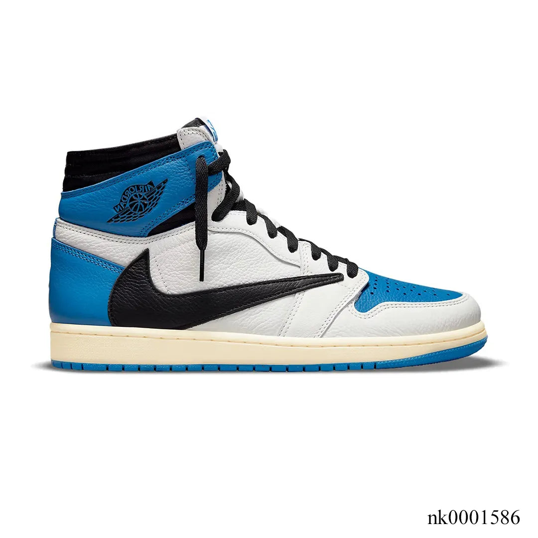 Travis Scott x Fragment x Air Jordan 1 High "Military Blue" Shoes Sneakers