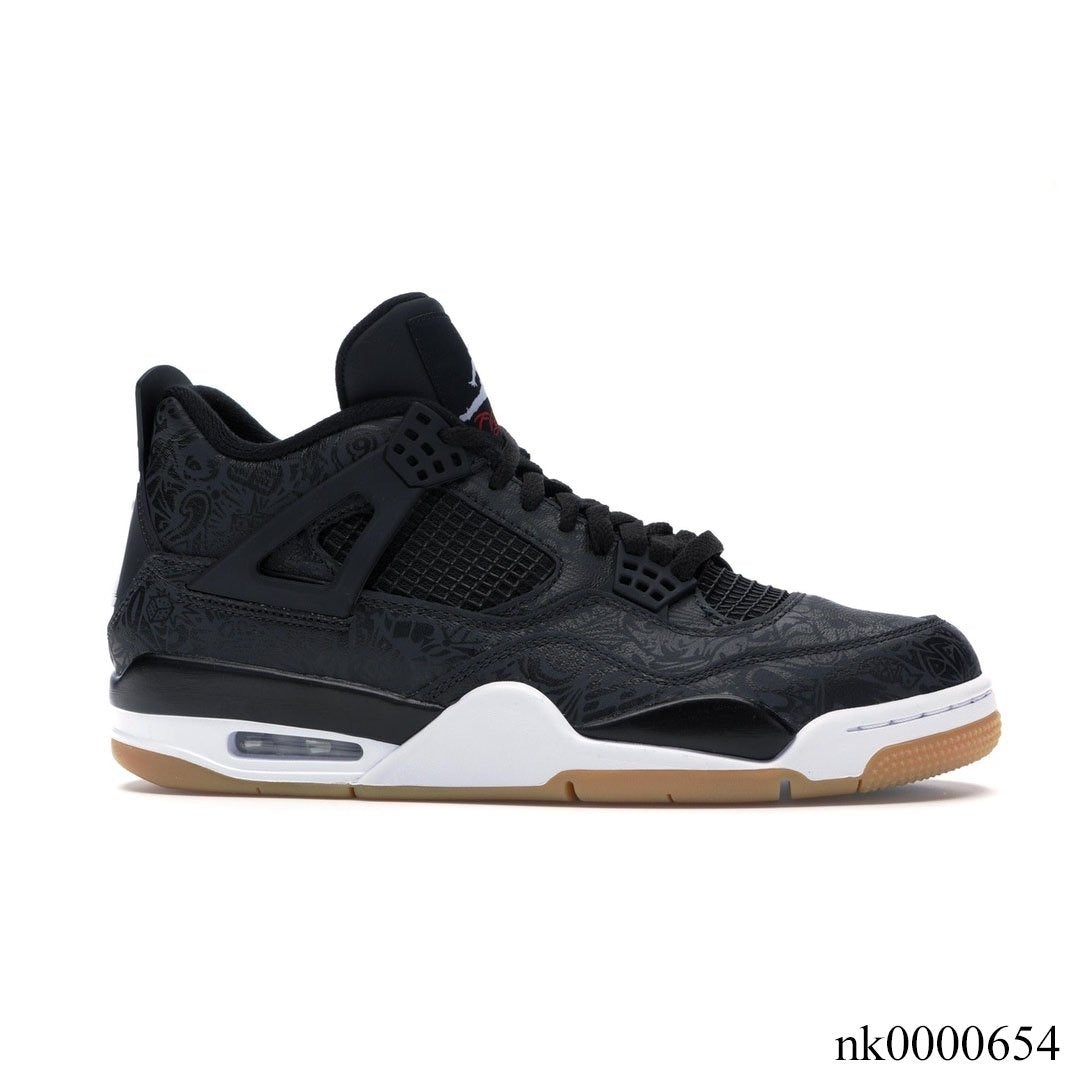 Air Jordan 4 Retro Laser Black Gum Shoes Sneakers