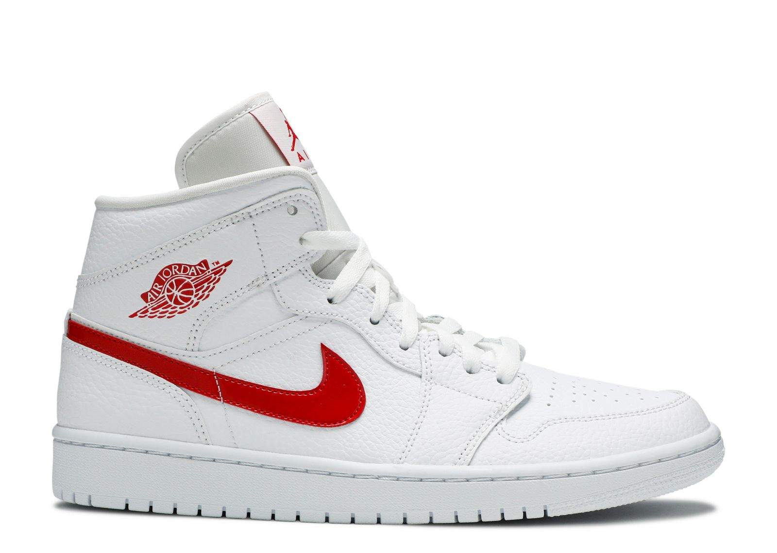 Air Jordan 1 Mid ‘White University Red’ Shoes Sneakers