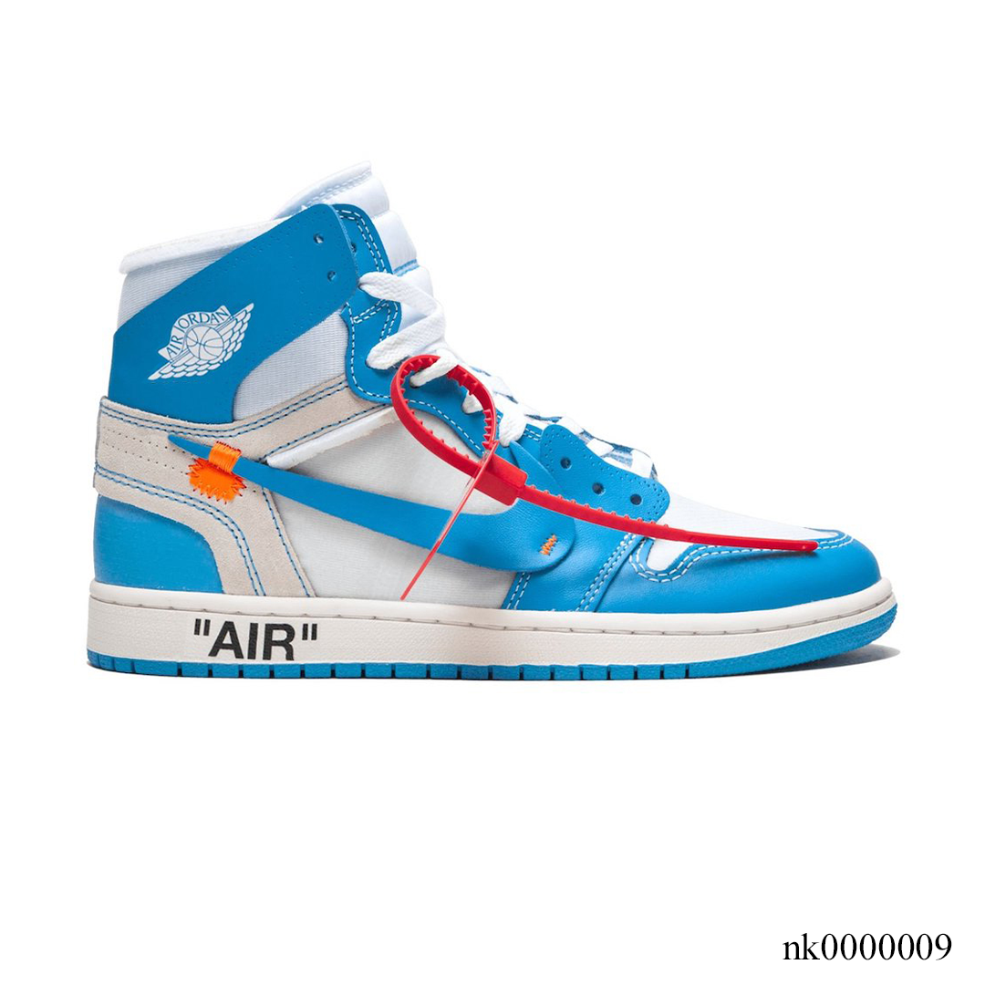 OW x Air Jordan 1 High OG UNC Shoes Sneakers
