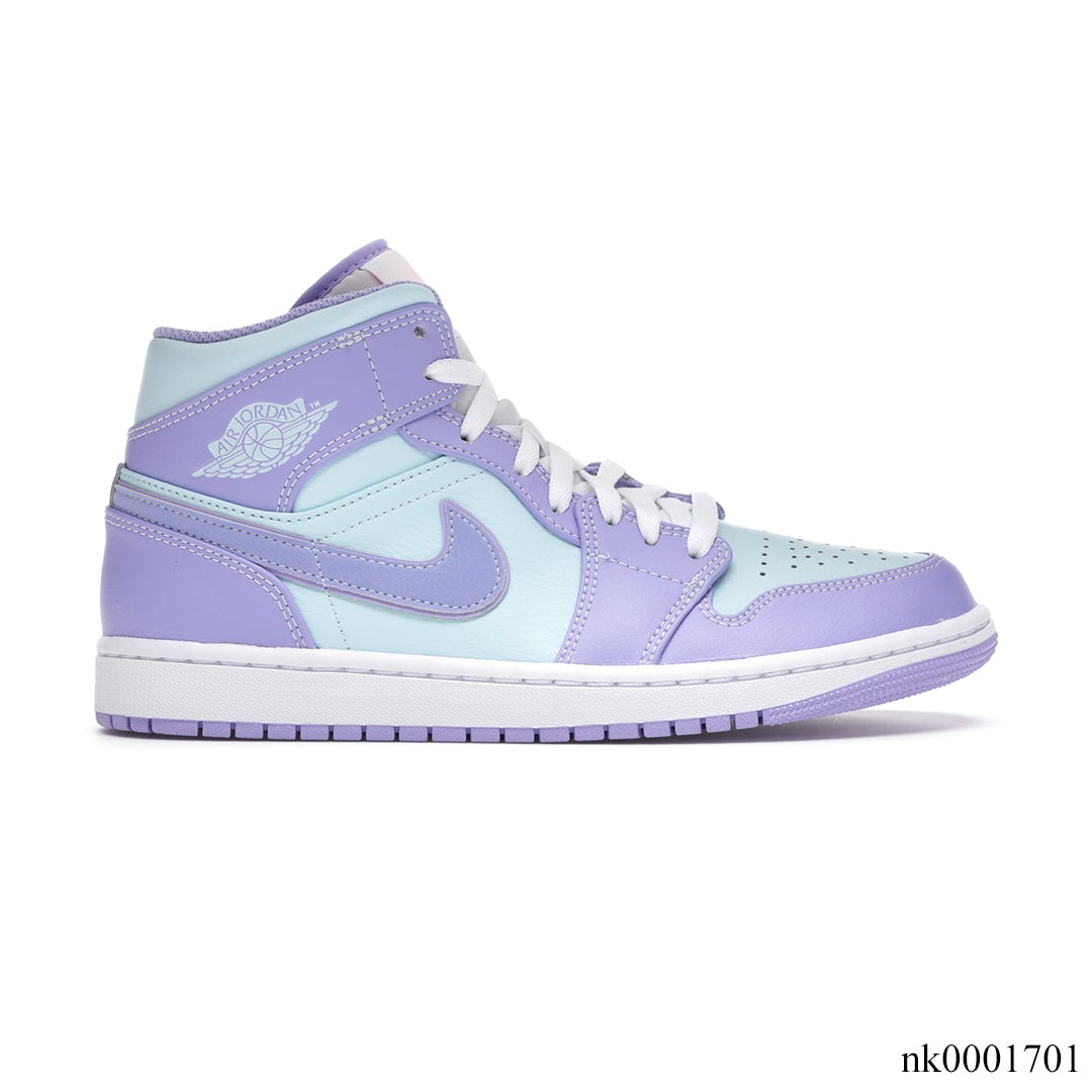 Air Jordan 1 Mid Purple Aqua Shoes Sneakers