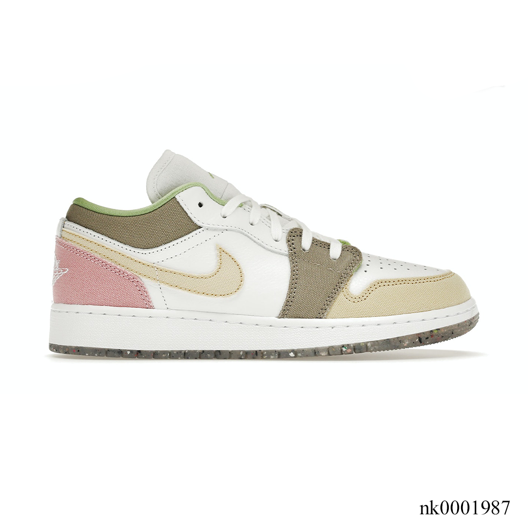 Air Jordan 1 Low Pastel Grind Vivid Green Shoes Sneakers