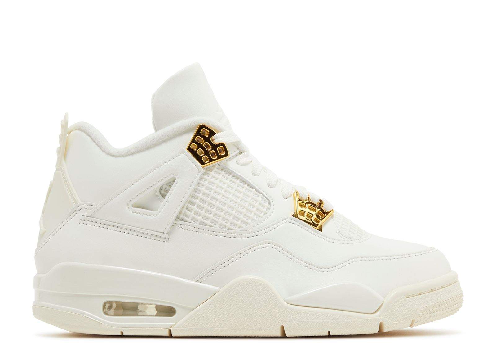 Wmns Air Jordan 4 Retro Metallic Gold Shoes Sneakers