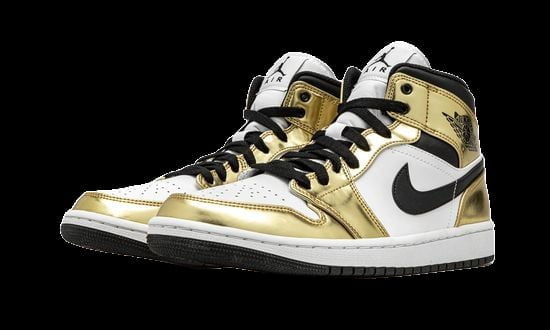 Air Jordan 1 Mid Metallic Gold DC1419 Shoes Sneakers