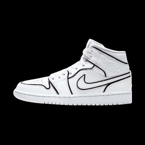 Air Jordan 1 Mid SE Iridescent Trim Shoes Sneakers