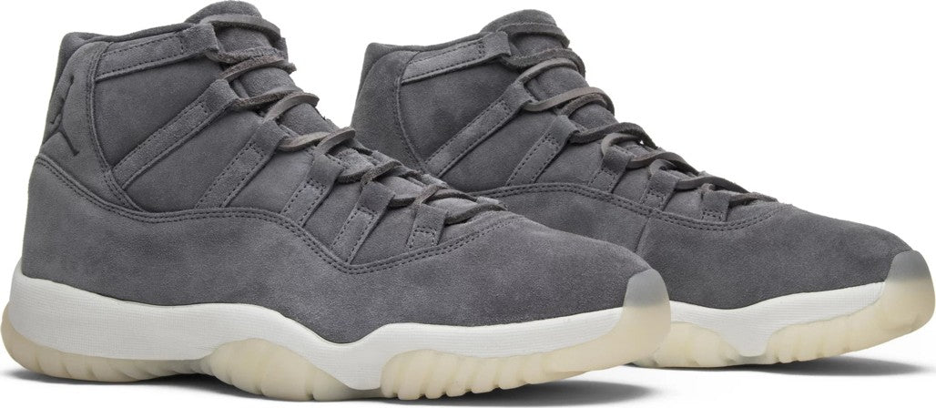 Air Jordan 11 Retro Premium Grey Suede Shoes Sneakers