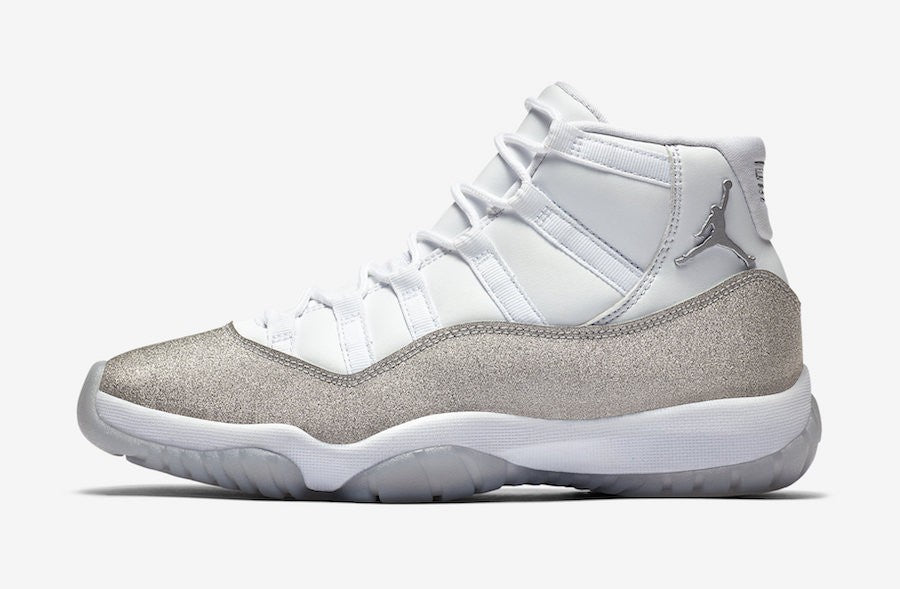 Air Jordan 11 Retro White Metallic Silver Womens Shoes Sneakers