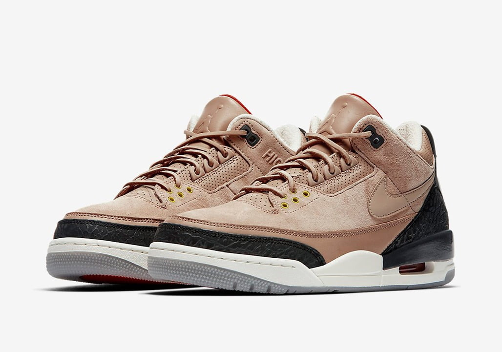 Air Jordan 3 JTH Bio Beige Suede Shoes Sneakers