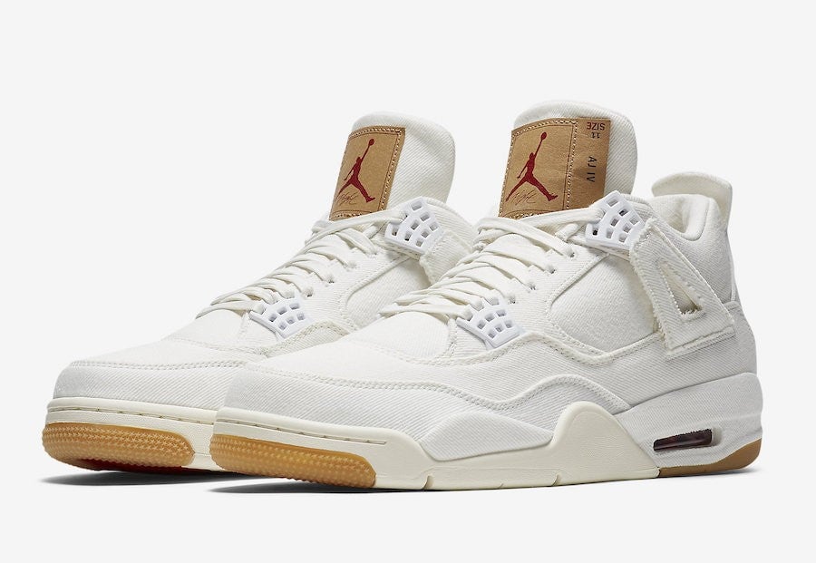Air Jordan 4 Retro White Denim x Levi’s Shoes Sneakers