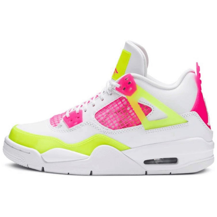 Air Jordan 4 Retro White Lemon Pink GS Shoes Sneakers